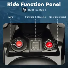 AIYAPLAY 6V Kids ATV, 4 Wheeler Electric Ride on Car with Music and LED Headlights, for Ages 3-6 Years Boys and Girls, Black - 6