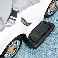 AIYAPLAY 3 in 1 Ride on Push Car, Cartoon Robot Theme Foot to Floor Slider w/ Handle Light Music Horn, Storage - White - 9