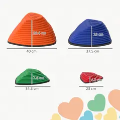 AIYAPLAY 11-Piece Stepping Stones for Kids, Stackable Sensory Toys Outdoor Indoor, Obstacle Course for Balance and Motor Skills - 3