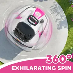AIYAPLAY Kids Bumper Car with 360-Degree Rotation, 6V Electric Ride On Car with Music and Horn for 3-8 Years Old, Pink - 5