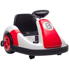 AIYAPLAY Kids Bumper Car with 360-Degree Rotation, 6V Electric Ride On Car with Music and Horn for 3-8 Years Old, Red - 1