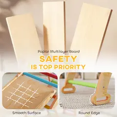 AIYAPLAY 9 in 1 Toddler Climbing Frame with Ramp, Slide, Arch, Ladder, Blackboard for 18-48 Months - 5