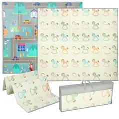 AIYAPLAY Foldable Double-Sided Baby Play Mat, for Toddlers, Bedrooms, Nurseries, Playrooms - 1