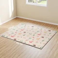 AIYAPLAY Foldable Baby Play Mat Double-Sided, Reversible Foam Soft Crawling Mat for Toddlers, for Bedroom, Nursery and Playroom - 3