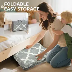 AIYAPLAY Foldable Baby Play Mat, Baby Playpen, Reversible Foam Playmat, Floor Mats for Toddlers, Traffic and Grey Diamond Theme - 8