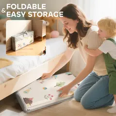 AIYAPLAY Foldable Baby Play Mat Double-Sided, Reversible Foam Soft Crawling Mat for Toddlers, for Bedroom, Nursery and Playroom - 7