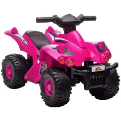 AIYAPLAY 6V Kids Electric Quad Bike w/ Music, Forward Function, for 2-6 Years, Pink - 1