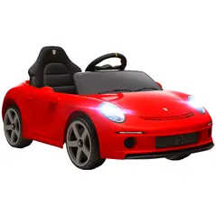 AIYAPLAY Kids Electric Car, 12V Licensed RUF GT Ride on Car with Suspension, Remote Control, Music, for 3-5 Years, Red - 1