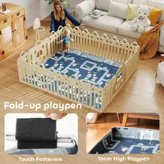AIYAPLAY Foldable Baby Play Mat, Baby Playpen, Reversible Foam Playmat, Floor Mats for Toddlers, Traffic and Grey Diamond Theme - 4