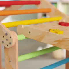 AIYAPLAY 9 in 1 Toddler Climbing Frame with Ramp, Slide, Arch, Ladder, Blackboard for 18-48 Months - 9