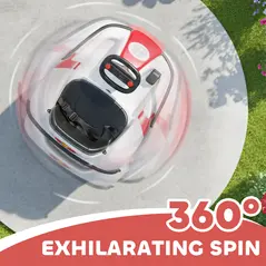 AIYAPLAY Kids Bumper Car with 360-Degree Rotation, 6V Electric Ride On Car with Music and Horn for 3-8 Years Old, Red - 5