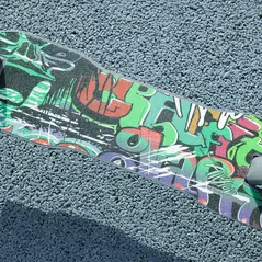 AIYAPLAY Foldable Kids Scooter with Adjustable Handlebar, 200mm Big Wheel, Rear Fender Brake, for Ages 6-12 Years, Green - 9