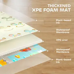 AIYAPLAY Foldable Double-Sided Baby Play Mat, for Toddlers, Bedrooms, Nurseries, Playrooms - 5