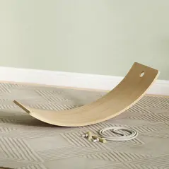 AIYAPLAY Kids Wooden Balance Board with Rope, Wooden Wobble Board with Felt for Sensory Play, for Toddler 3-6 Years Old - 8