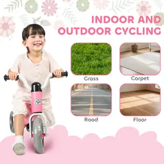 AIYAPLAY Toddler Balance Bike with No Pedal, 3 Silence Wheels for 12-36 Months Boys and Girls, Indoor Outdoor, Pink - 7