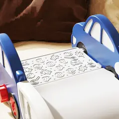 AIYAPLAY Kids Slide for Bed, Sofa, with Extended Length, Easy to assemble and Store, Blue - 9