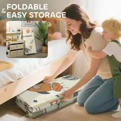 AIYAPLAY Space-Themed Baby Plat Mat Double Sided, Foldable, Water-Resistant for Outdoor/Indoor, 177 x 146 x 1.5cm - 7