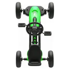 AIYAPLAY Pedal Go Kart for Kids 2-5 Years, with Silent EVA Wheels, Metal Frame, Green - 8