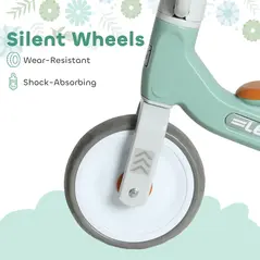 AIYAPLAY Toddler Balance Bike with No Pedal, 3 Silence Wheels for 12-36 Months Boys and Girls, Indoor Outdoor, Green - 6