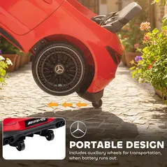 AIYAPLAY Licensed Mercedes AMG Kids Electric Car, 12V Ride On Car with Dual Motors, Remote Control for 3-6 Years, Red - 6