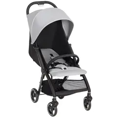 AIYAPLAY Travel Stroller, Lightweight Pushchair, Compact Buggy with Canopy, Basket and Multi-Position Recline, Light Grey - 1