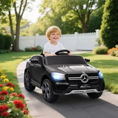 AIYAPLAY Mercedes-Benz GLC Licensed Kids Ride on Car with Remote Control, Soft Start, MP3, LED Headlights, Black - 2