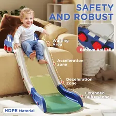 AIYAPLAY Kids Slide for Bed, Sofa, with Extended Length, Easy to assemble and Store, Blue - 5
