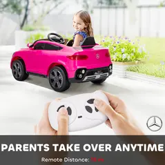 AIYAPLAY Mercedes-Benz GLC Licensed Kids Ride on Car with Remote Control, Soft Start, MP3, LED Headlights, Pink - 5