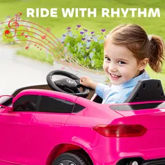 AIYAPLAY Mercedes-Benz GLC Licensed Kids Ride on Car with Remote Control, Soft Start, MP3, LED Headlights, Pink - 7