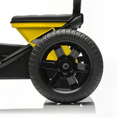 AIYAPLAY Pedal Go Kart for Kids 2-5 Years, with Silent EVA Wheels, Metal Frame, Yellow - 9