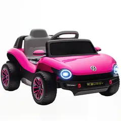 AIYAPLAY Volkswagen Licensed Kids Electric Car with Remote Control for Ages 3-6 Years, Pink - 1