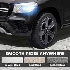 AIYAPLAY Mercedes-Benz GLC Licensed Kids Ride on Car with Remote Control, Soft Start, MP3, LED Headlights, Black - 8