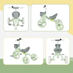 AIYAPLAY Kids Trike, Toddler Tricycle with Front Basket and EVA Wheels for Ages 2-5 Years, Indoor Outdoor for Boys Girls, Green - 8