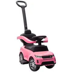 AIYAPLAY Land Rover Discovery Licensed Baby Push Car, 2-in-1 Ride on Car with Push Handle and Safety Guardrail, Pink - 1