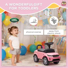 AIYAPLAY Land Rover Licensed Toddler Ride on Car with Horn, Engine Sounds, Under-Seat Storage, for 18-36 Months, Pink - 8