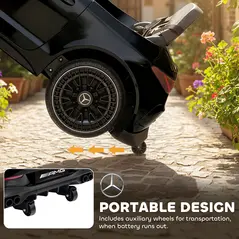 AIYAPLAY Licensed Mercedes AMG Kids Electric Car, 12V Ride On Car with Dual Motors, Remote Control for 3-6 Years, Black - 6
