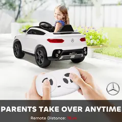 AIYAPLAY Mercedes-Benz GLC Licensed Kids Ride on Car with Remote Control, Soft Start, MP3, LED Headlights, White - 5