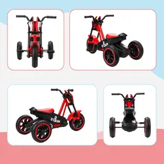 AIYAPLAY Kids Tricycle Baby Trike, Kids Trike with Pedal, 3 Wheel Toddler Balance Bike for Indoor Outdoor Use, Red - 8