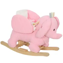 AIYAPLAY Kids Rocking Horse, Baby Ride on Elephant Rocker with Safety Belt and Sound for Toddlers 18 to 36 Months, Pink - 1