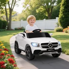 AIYAPLAY Mercedes-Benz GLC Licensed Kids Ride on Car with Remote Control, Soft Start, MP3, LED Headlights, White - 2