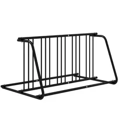 DURHAND Bike Stand, Double-sided Bike Rack Floor Stand for 6 Bicycles, Kids/Mountain/Road Bikes Garage Indoor Outdoor Use - 1