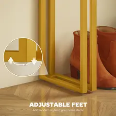 HOMCOM 100 cm Console Table with Faux Marble Top, Narrow Entryway Table with Anti-tipping Device, White - 7