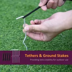 HOMCOM 1.8m Inflatable Halloween Lawn Decoration with LED Witches Around A Black Cauldron Outdoor Air Blown Holiday Décor - 7