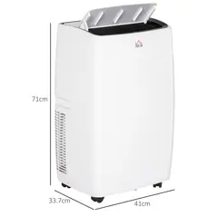 HOMCOM 12,000 BTU Mobile Air Conditioner, Grade A Rated - White - 3