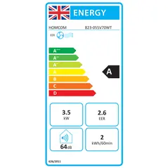 HOMCOM 12,000 BTU Multi-Mode Mobile Air Conditioner - White - 9