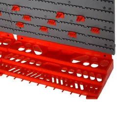 DURHAND 54 Pcs On-Wall Tool Equipment Holding Pegboard Home DIY Garage Organiser DIY w/ 50 Pegs 2 Shelves - 7