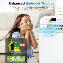 HOMCOM 12,000 BTU Three Mode Portable Air Conditioner - White - 5