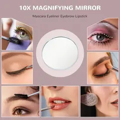 HOMCOM 12 LED bulb Tabletop Makeup Mirror, with Adjustable Settings - 8