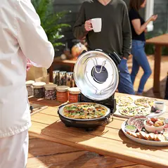 HOMCOM 1200W Pizza Oven, 12 Inch Electric Pizza Maker with Viewing Window, Dual Knob Temp & Timer Control, Overheat Protection, Black - 9