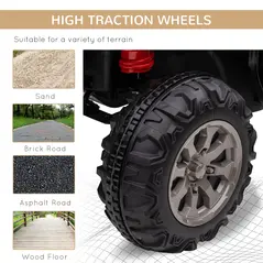 HOMCOM 12V 2 Seater Kids Electric Ride-On Car with Electric Bucket, Remote Control - Yellow - 5